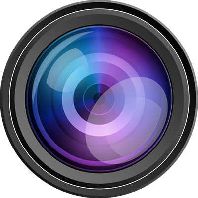 Logo design photography lens
